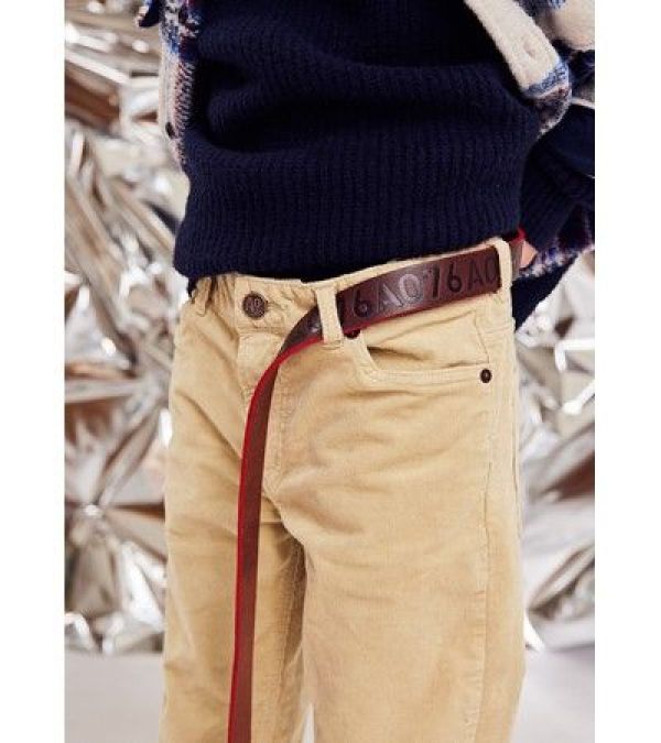 AO76 Broek Beige jongens (Adam cord pants sand - 224-2670-720 sand) - Victor & Camille Destelbergen