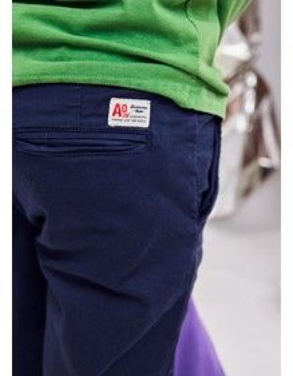 AO76 Broek Blauw jongens (Barry chino pants classic navy - 224-2620-800 navy) - Victor & Camille Destelbergen