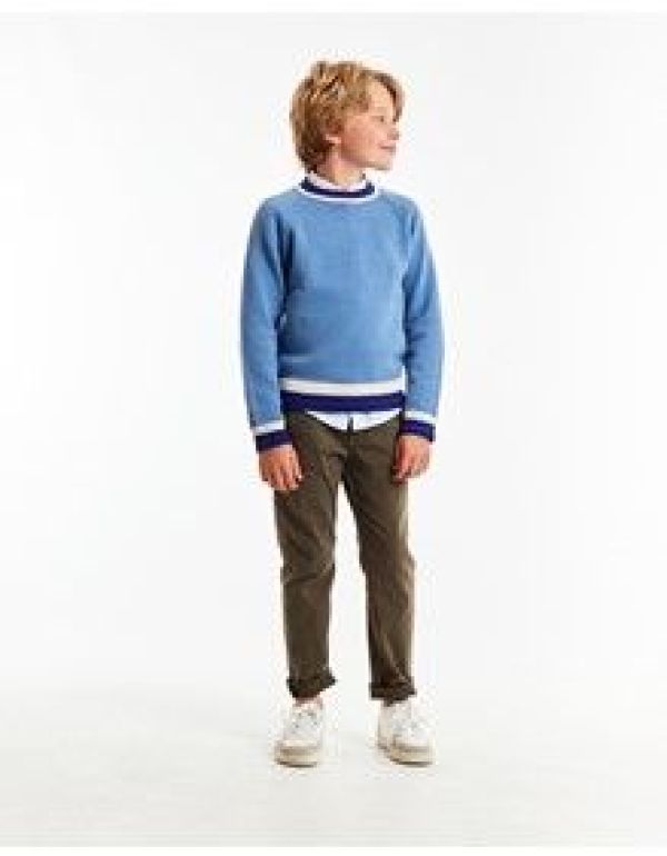 AO76 Broek Groen jongens (Broek barry chino olive - 223-2620-500) - Victor & Camille Destelbergen