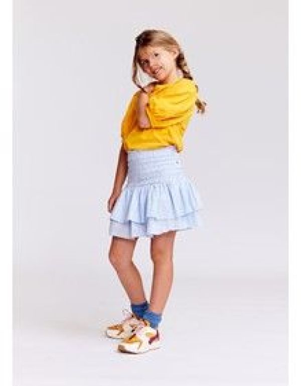 AO76 Rok Blauw meisjes (Delphine skirt blue - 124-1402-250) - Victor & Camille Destelbergen