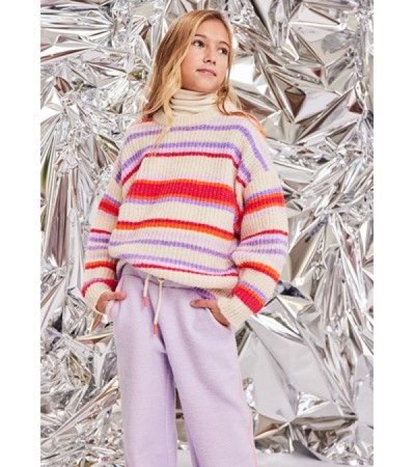 AO76 Broek Paars meisjes (Esquel sweater pants lavender - 224-1613-364) - Victor & Camille Destelbergen