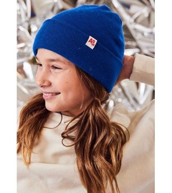 AO76 Muts Blauw meisjes (Flups beanie hat electric blue - 224-2905 electric blue) - Victor & Camille Destelbergen