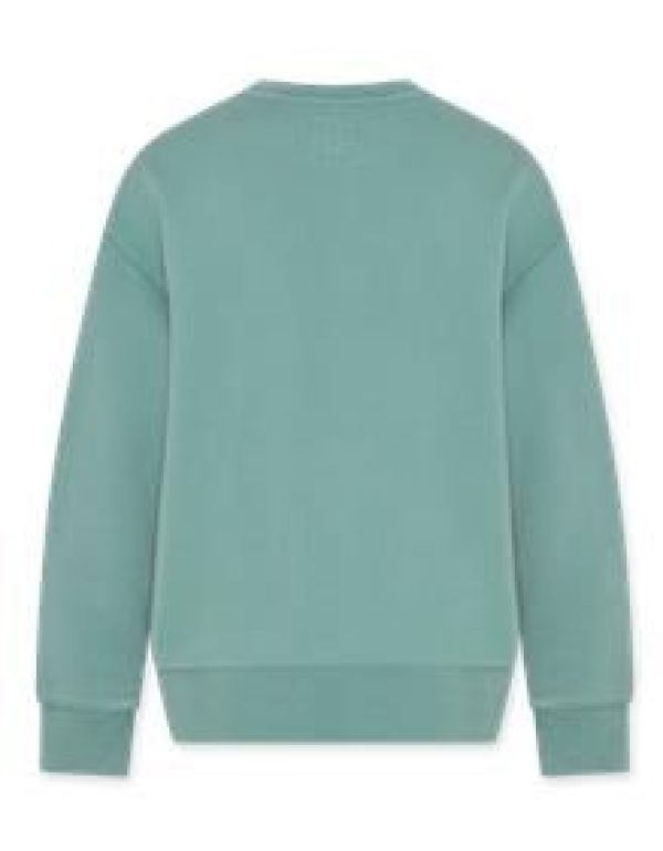 AO76 Sweater Groen jongens (Oscar garment dye turqoise - 124-2126-651) - Victor & Camille Destelbergen