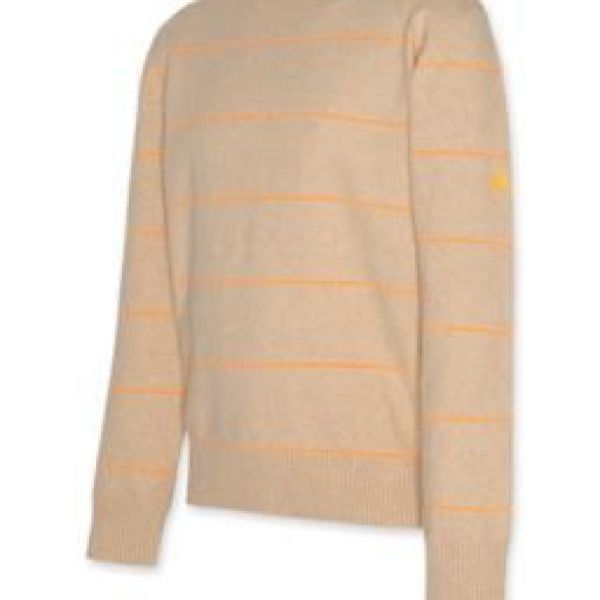 AO76 Knitwear Beige jongens (Pull knitwear stripes mastic - 122-2203) - Victor & Camille Destelbergen