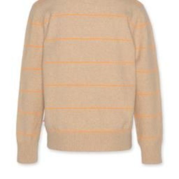 AO76 Knitwear Beige jongens (Pull knitwear stripes mastic - 122-2203) - Victor & Camille Destelbergen