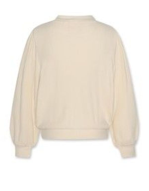 AO76 T-shirt l/s Offwhite meisjes (Sol T-shirt logo natural - 224-1072-141) - Victor & Camille Destelbergen