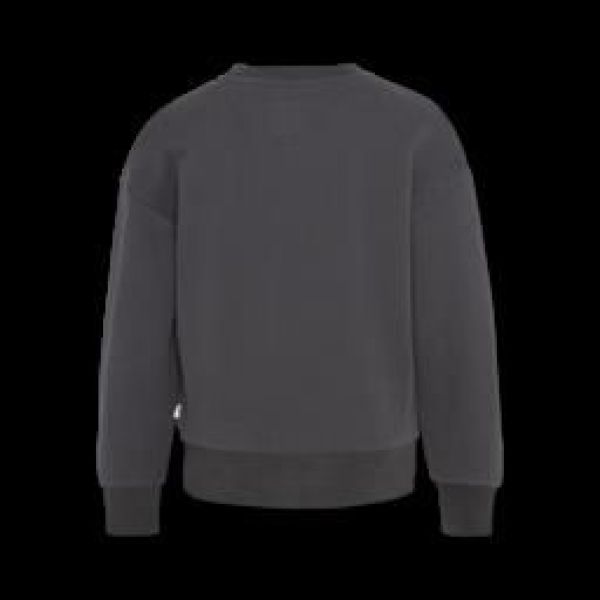 AO76 Sweater Zwart jongens (Sweater Zachary sticker black - 222-2120-707) - Victor & Camille Destelbergen