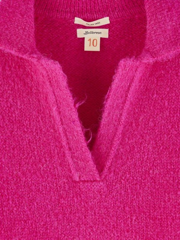 Bellerose Knitwear Roze meisjes (Aupa knitwear fusjia - BK242907 K1616U-094) - Victor & Camille Destelbergen