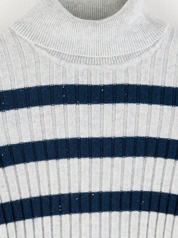 Bellerose Knitwear Blauw meisjes (Ayre knitwear stripe A - BK242912 K1593S-STA) - Victor & Camille Destelbergen