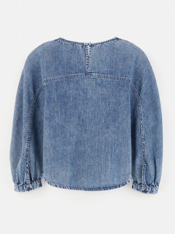 Bellerose Blouse Blauw meisjes (Blouse Agar blue - BK242408 D0428-LBS) - Victor & Camille Destelbergen