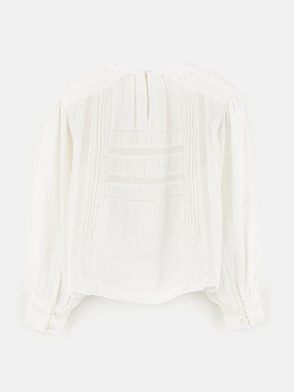 Bellerose Blouse Ecru meisjes (Blouse Hekoo ecru - BK242404 P1730-012) - Victor & Camille Destelbergen