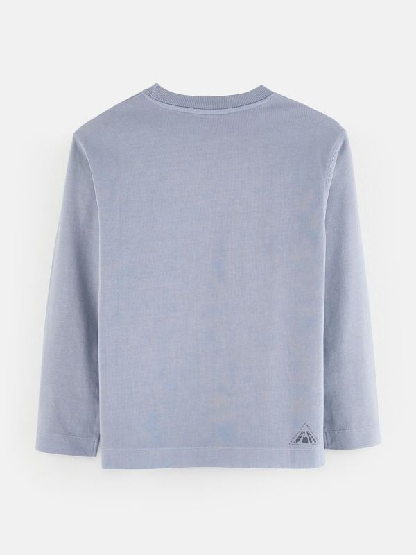 Bellerose T-shirt l/s Blauw jongens (Camo T-shirt l/s alpine - BK242356 T1646-775) - Victor & Camille Destelbergen