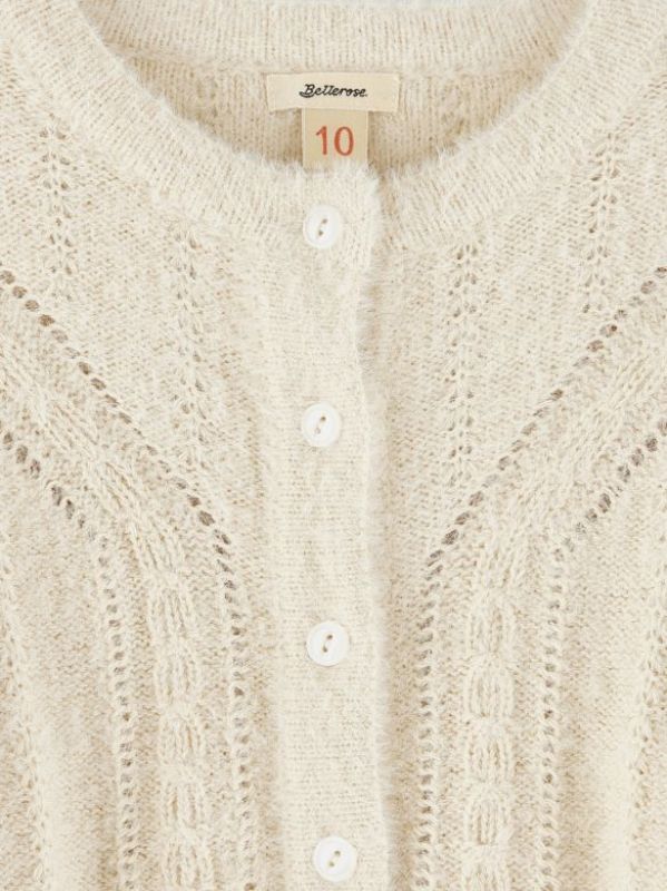 Bellerose Knitwear Ecru meisjes (Golter gilet Milky way - BK242919 K1439U-678) - Victor & Camille Destelbergen