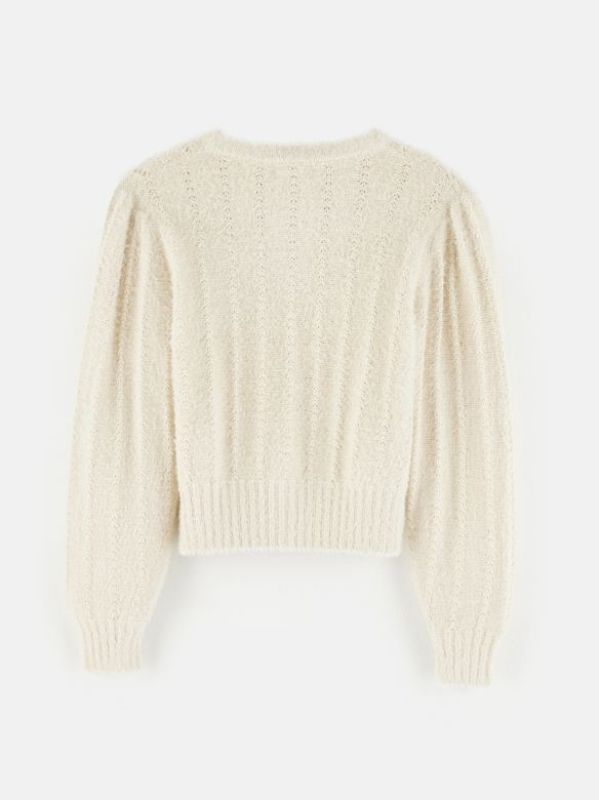 Bellerose Knitwear Ecru meisjes (Golter gilet Milky way - BK242919 K1439U-678) - Victor & Camille Destelbergen