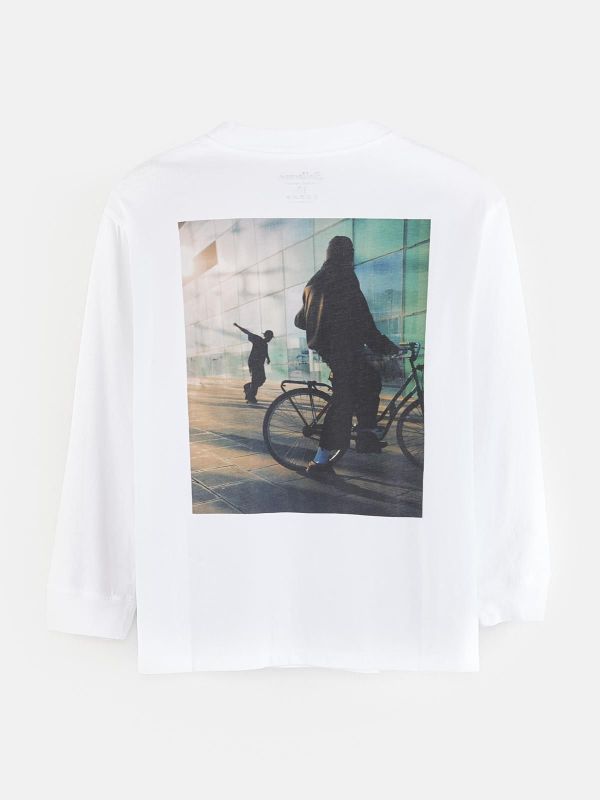 Bellerose T-shirt l/s Wit jongens (Kellos T-shirt l/s white - BK242371 T1485B-010) - Victor & Camille Destelbergen