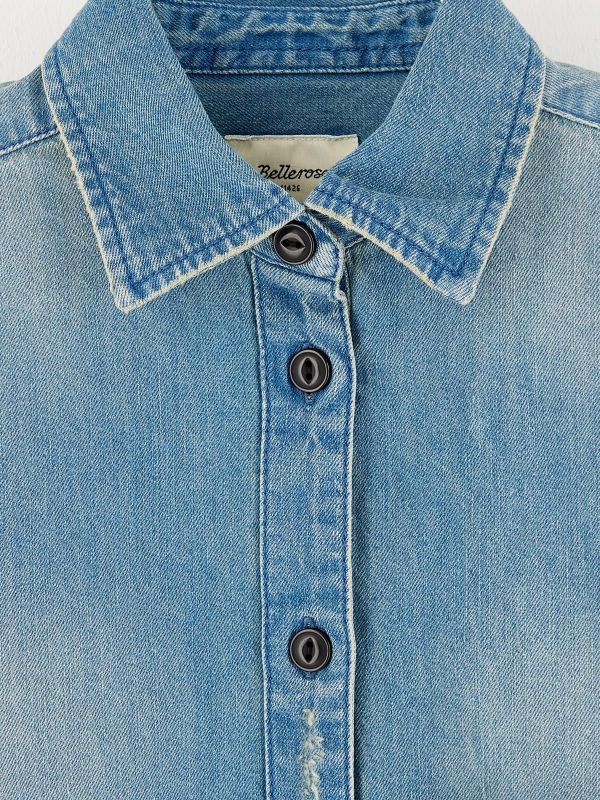 Bellerose Blouse Denim blue meisjes (Wiggle shirt lt blue stone - BK242402 D0527-LBS) - Victor & Camille Destelbergen