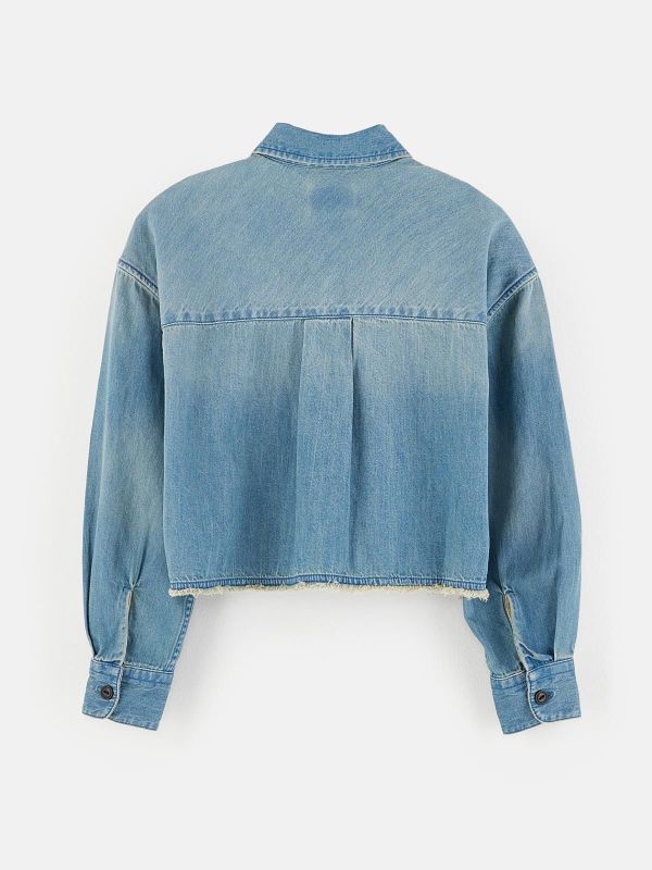 Bellerose Blouse Denim blue meisjes (Wiggle shirt lt blue stone - BK242402 D0527-LBS) - Victor & Camille Destelbergen