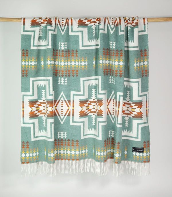Blankets of the world Bed Multi  (Blanket Cherokee Jade - Cherokee Jade) - Victor & Camille Destelbergen