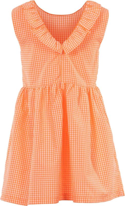 Blue Bay Jurk Oranje meisjes (Dress Claudia - 81120624 vichy orange) - Victor & Camille Destelbergen