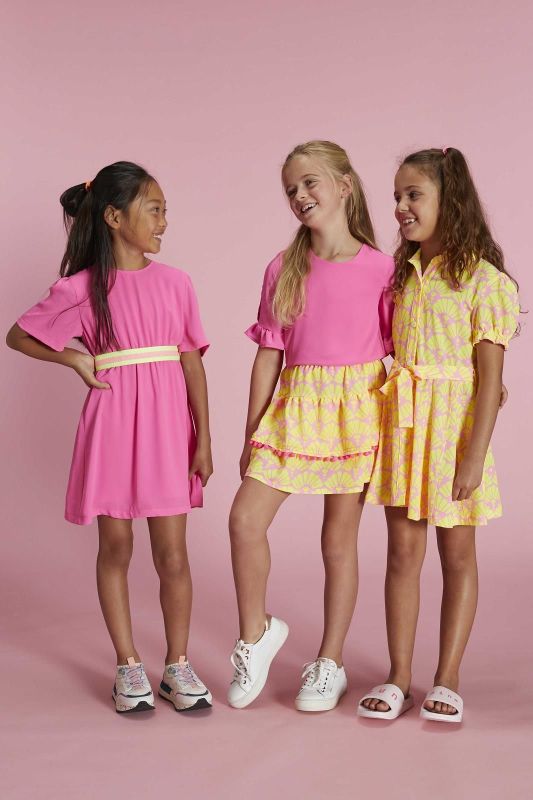 Blue Bay Jurk Roze meisjes (Dress Dieuwke - 81124423) - Victor & Camille Destelbergen