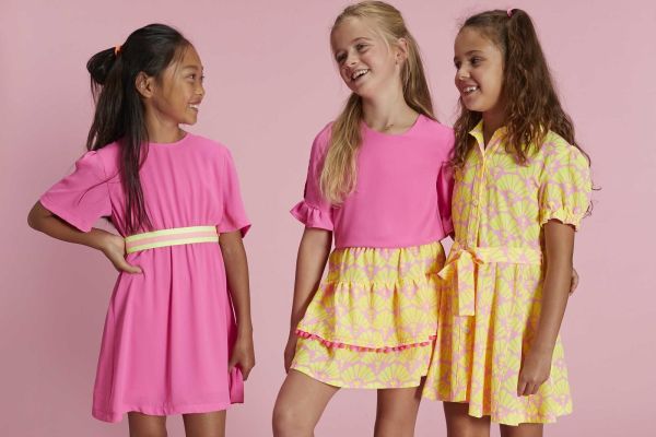 Blue Bay Jurk Roze meisjes (Dress Dieuwke - 81124423) - Victor & Camille Destelbergen