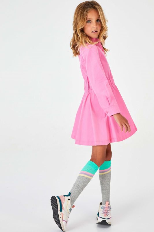 Blue Bay Jurk Roze meisjes (Dress Mira pink rib - 83122224) - Victor & Camille Destelbergen