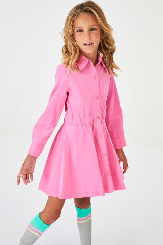 Blue Bay Jurk Roze meisjes (Dress Mira pink rib - 83122224) - Victor & Camille Destelbergen