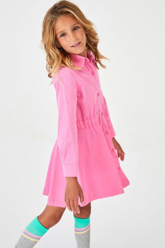 Blue Bay Jurk Roze meisjes (Dress Mira pink rib - 83122224) - Victor & Camille Destelbergen