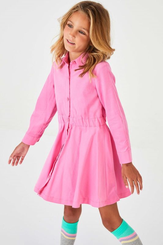 Blue Bay Jurk Roze meisjes (Dress Mira pink rib - 83122224) - Victor & Camille Destelbergen