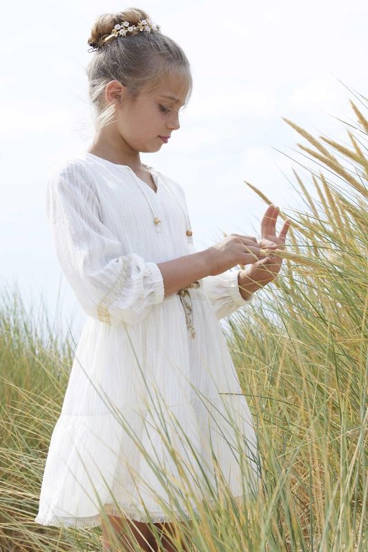 Blue Bay Jurk Wit meisjes (Dress Sandra - 91120923) - Victor & Camille Destelbergen