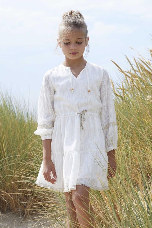 Blue Bay Jurk Wit meisjes (Dress Sandra - 91120923) - Victor & Camille Destelbergen