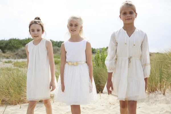 Blue Bay Jurk Wit meisjes (Dress Sandra - 91120923) - Victor & Camille Destelbergen