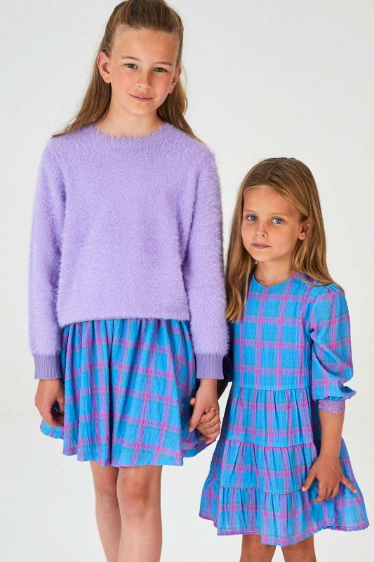 Blue Bay Knitwear Paars meisjes (Pullover Edith Lila - 83710024) - Victor & Camille Destelbergen