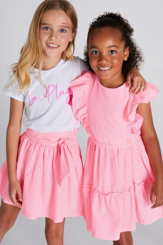 Blue Bay Rok Roze meisjes (Skirt Alissa Vichy pink - 81160224) - Victor & Camille Destelbergen