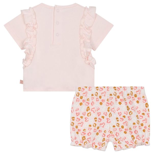 Carrement Beau Set T-shirt + short Roze baby meisjes (Ensemble T-shirt + short litchi - Y30012) - Victor & Camille Destelbergen