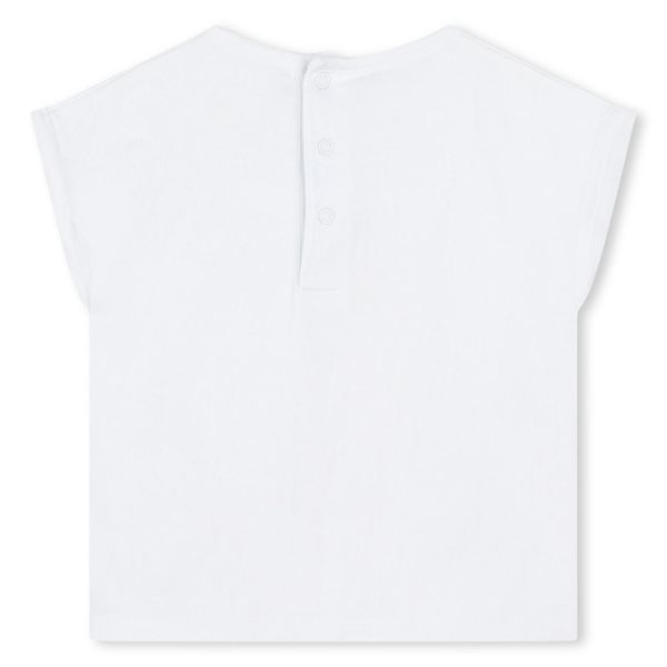 Carrement Beau T-shirt s/s Wit baby meisjes (Tee-shirt korte mouw blanc - Y30111) - Victor & Camille Destelbergen