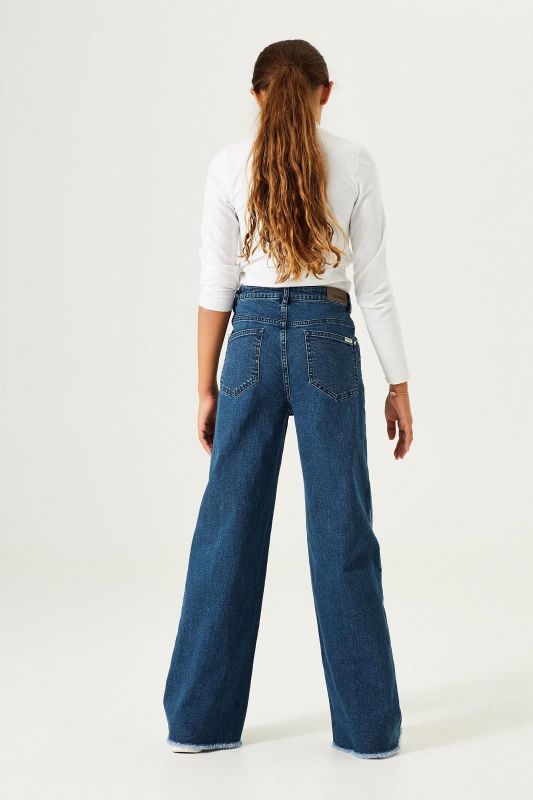 Garcia Jeansbroek Denim blue meisjes (Annemay wide pants blue - 551-7098) - Victor & Camille Destelbergen