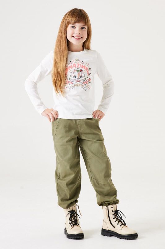 Garcia Broek Groen meisjes (Cargo pants fair green - T44722-4379) - Victor & Camille Destelbergen