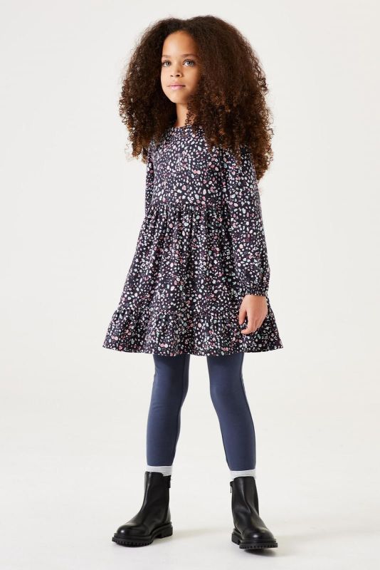 Garcia Jurk Blauw meisjes (Flower dress l/s blue heather - V44681-9112) - Victor & Camille Destelbergen