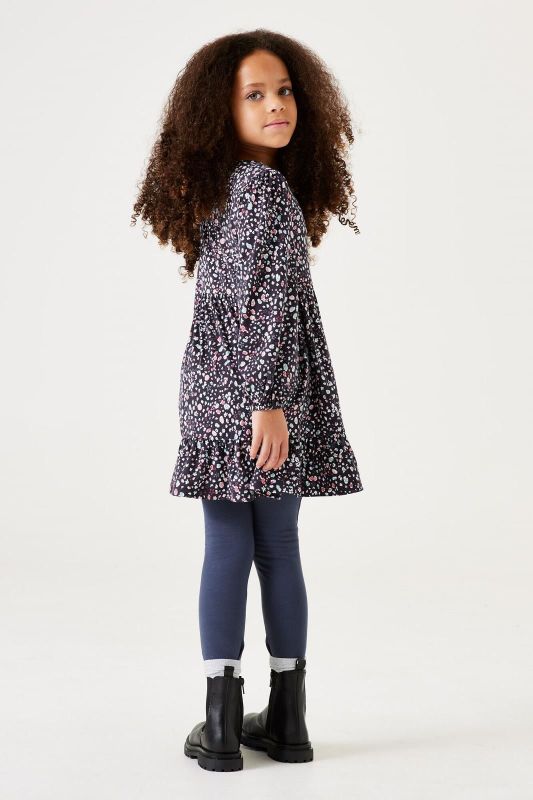 Garcia Jurk Blauw meisjes (Flower dress l/s blue heather - V44681-9112) - Victor & Camille Destelbergen