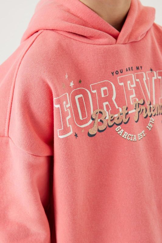 Garcia Hoodie Roze meisjes (Hoodie forever coral rose - T44660-5324) - Victor & Camille Destelbergen