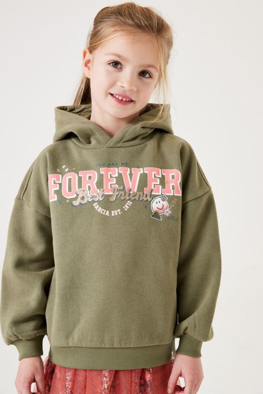 Garcia Hoodie Groen meisjes (Hoodie forever fair green - T44660-4379) - Victor & Camille Destelbergen