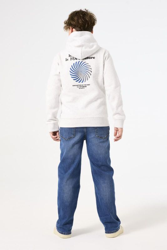 Garcia Hoodie Wit jongens (Hoodie inovation white melee - T43661-625) - Victor & Camille Destelbergen