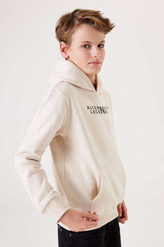 Garcia Hoodie Offwhite jongens (Hoodie legends moonbeam - U43461-4925) - Victor & Camille Destelbergen