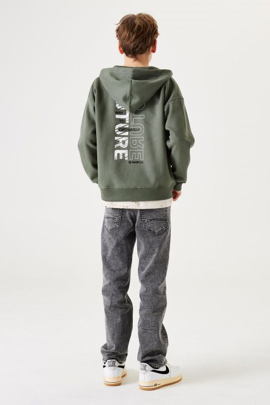 Garcia Hoodie Groen jongens (Hoodie w zip Future Kale - T43666-7081) - Victor & Camille Destelbergen