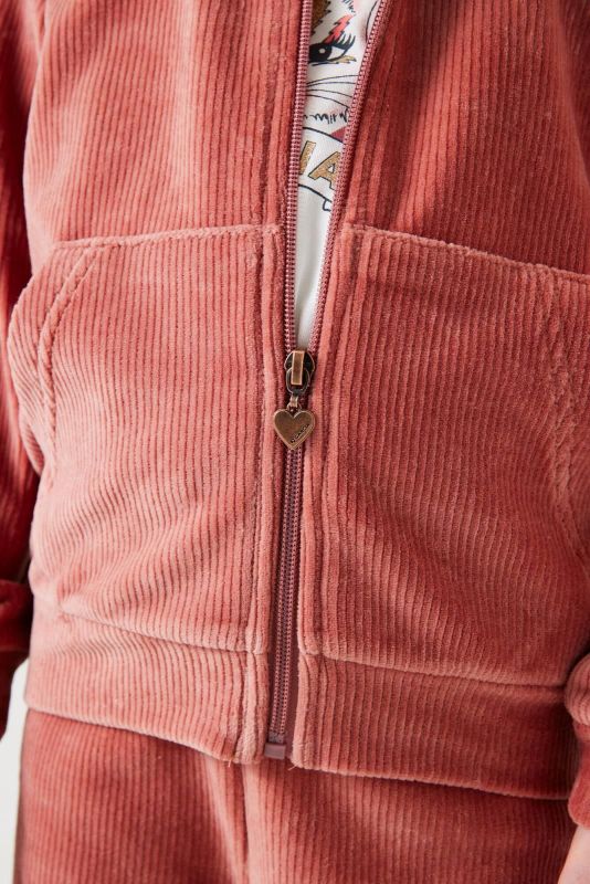 Garcia Hoodie Roze meisjes (Knitted hoodie soft teddy dark blush - T44651-7525) - Victor & Camille Destelbergen