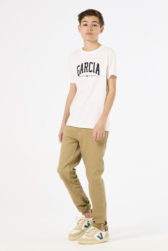 Garcia Broek Beige jongens (Lazlo regular denim linen - 350-9736) - Victor & Camille Destelbergen