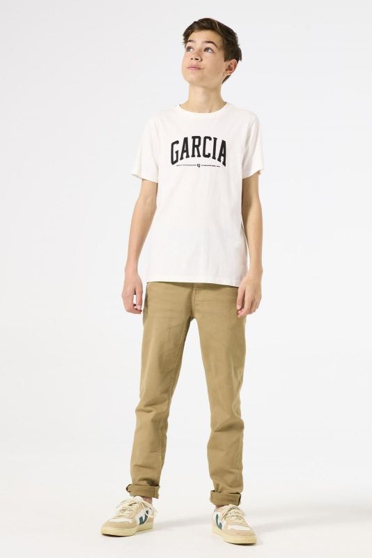 Garcia Broek Beige jongens (Lazlo regular denim linen - 350-9736) - Victor & Camille Destelbergen