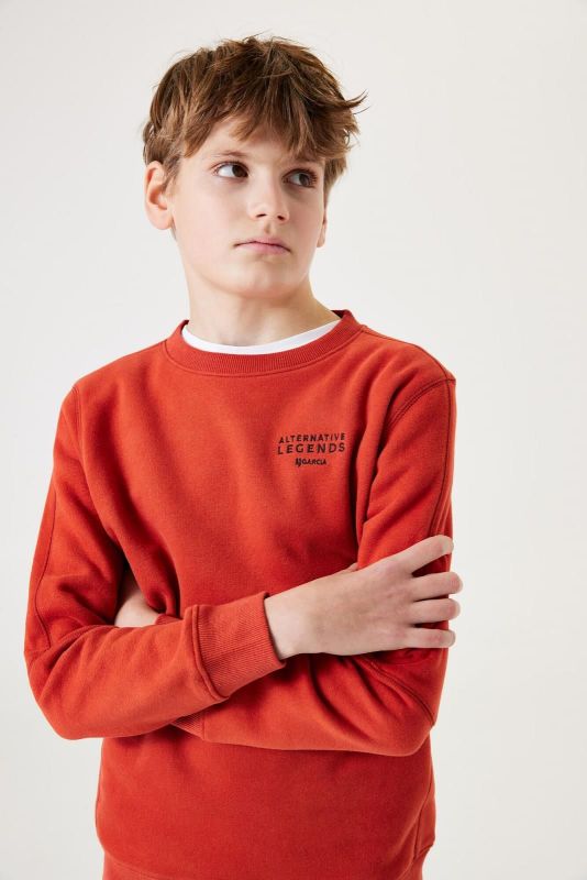 Garcia Sweater Rood jongens (Sweater legends carmine - U43467-3351) - Victor & Camille Destelbergen