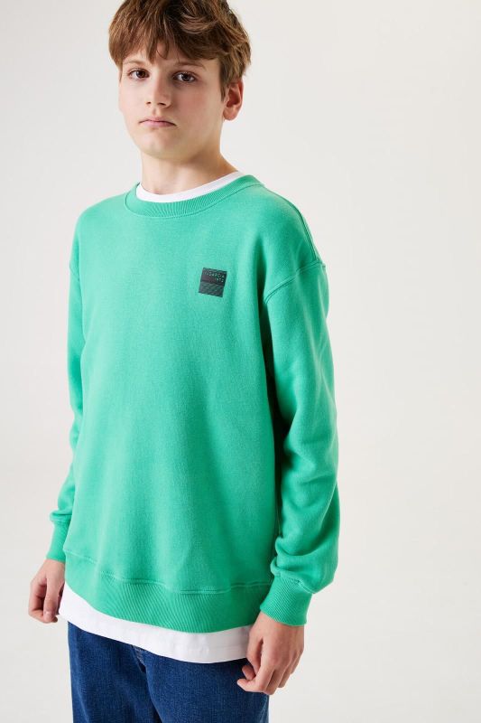 Garcia Sweater Groen jongens (Sweater Papyrus green - S43460-4128) - Victor & Camille Destelbergen